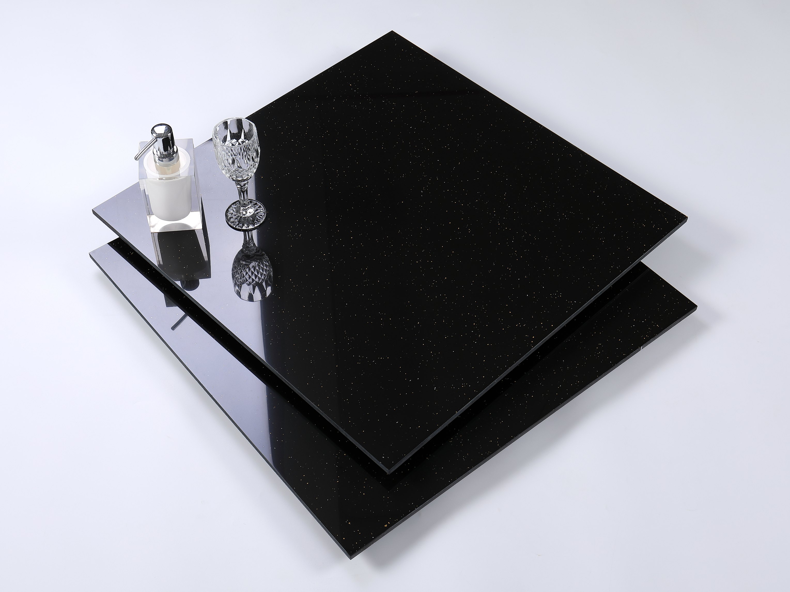 black tiles for living room
