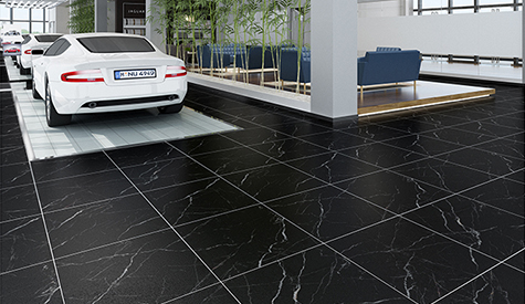 Why Are Black Tiles Widely Used in Car Exhibition Hall