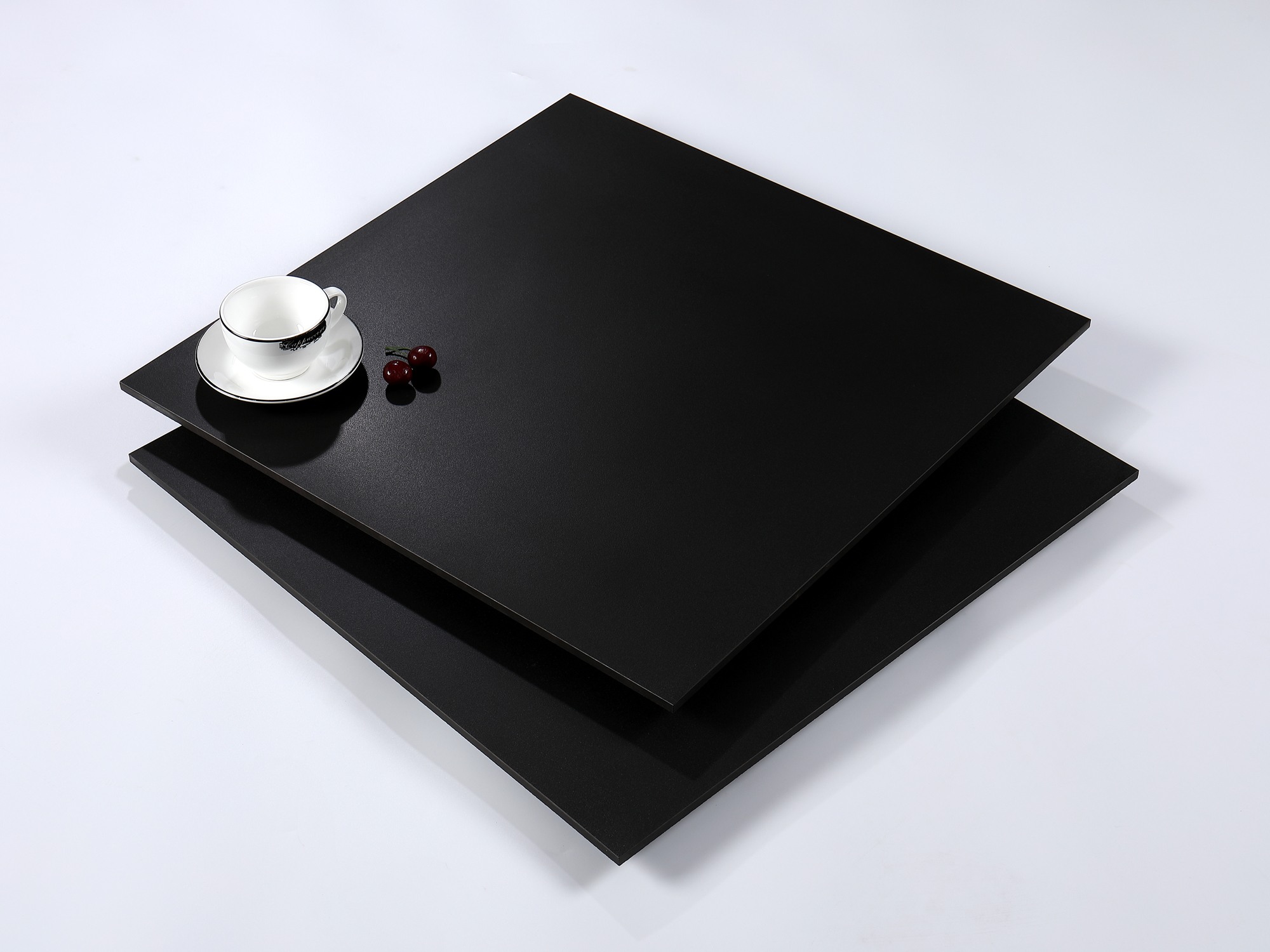 black tile for living room