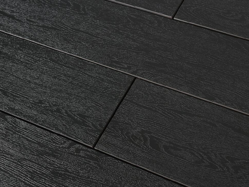 black wood look tile