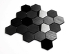 Super Black Hexagon Mosaic Tiles丨MC3334-66A